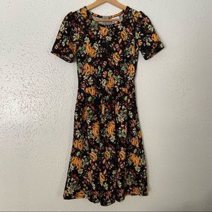 NWOT LulaRoe Amelia Floral Dress | Size SMALL | Fit & Flare | Skater Dress